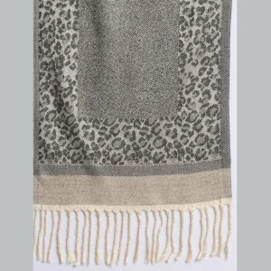 Grey Leopard Wool Scarves Best Gift For Women's - Image 7