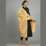 Hand Embroidery Sequins Dupatta Beige Party Wear - Image 2