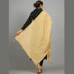 Hand Embroidery Sequins Dupatta Beige Party Wear - Image 5