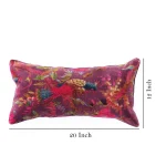 Handmade Bird Print Velvet Pillows Violet - Image 6