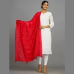 Handmade Sequence Party Wear Pink Dupatta - Image 2