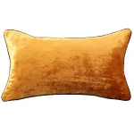 Home Bed Decor Solid Mustard Pillow Cover - Image 3