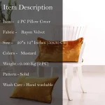 Home Bed Decor Solid Mustard Pillow Cover - Image 7