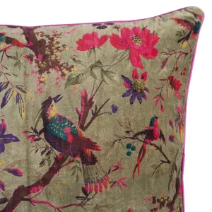 Home Sofa Decor Green Bird Print Cushion Cover - Image 4