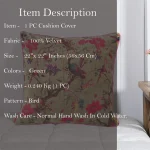 Home Sofa Decor Green Bird Print Cushion Cover - Image 8