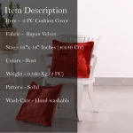 Home Sofa Decor Rust Velvet Cushion Covers 16" - Image 7