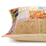 Indian Beige Cotton Shape Cushion Cover - Image 4