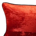 Indian Decorative Rust Velvet Fabric Pillow Cover12" x 20" - Image 5
