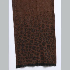 Leopard Design Reversible Brown Wool Mufflers - Image 6