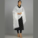 Luxuries White Sequence Work Chiffon Dupatta - Image 3