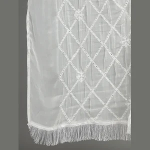 Luxuries White Sequence Work Chiffon Dupatta - Image 5