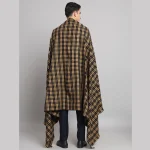 Luxury Beige Check Pattern Shawl - Image 7