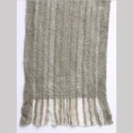 Luxury Grey Striped Acrylic Scarf For Men's - Image 6
