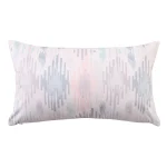 Luxury White Ikat Print Soft Velvet Rectangular Cushions - Image 4