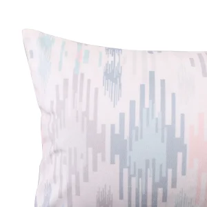 Luxury White Ikat Print Soft Velvet Rectangular Cushions - Image 5