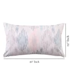 Luxury White Ikat Print Soft Velvet Rectangular Cushions - Image 6