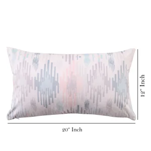 Luxury White Ikat Print Soft Velvet Rectangular Cushions - Image 6