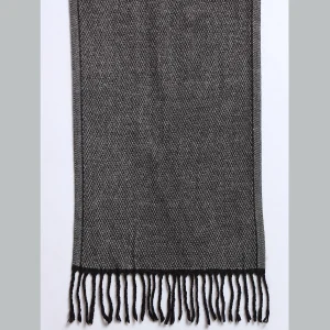 Men Black & Gray Checked Wool Mufflers - Image 7