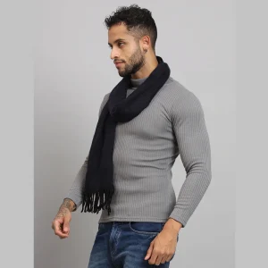 Men Purple Geometric Muffler Winter Neck Wraps - Image 5