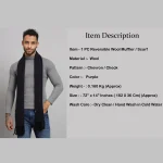 Men Purple Geometric Muffler Winter Neck Wraps - Image 8