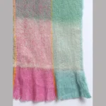 Men's Check Green Acrylic Scarf Winter Neck Wraps - Image 7