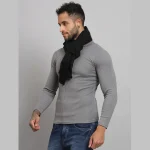 Men's Formal And Casual Wear Wool Scarf (Emerald Green) - Image 3