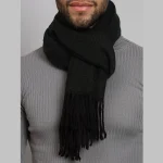 Men's Formal And Casual Wear Wool Scarf (Emerald Green) - Image 4