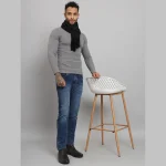 Men's Formal And Casual Wear Wool Scarf (Emerald Green) - Image 5