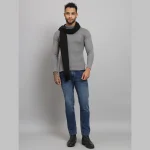 Men's Formal And Casual Wear Wool Scarf (Emerald Green) - Image 7