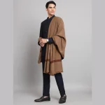 Men's Meditation Brown Wool Lohi / Shawls - Image 3