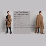 Men's Meditation Brown Wool Lohi / Shawls - Image 9