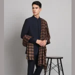 Men's Reversible Kullu Chocolate Brown Shawl - Image 11
