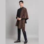 Men's Reversible Kullu Chocolate Brown Shawl - Image 3