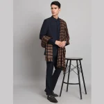 Men's Reversible Kullu Chocolate Brown Shawl - Image 5