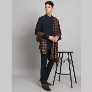Men's Reversible Kullu Chocolate Brown Shawl - Image 5