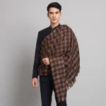 Men's Reversible Kullu Chocolate Brown Shawl