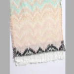 Men's Turquoise Zigzag Acrylic Reversible Muffler - Image 6