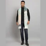 Men's Turquoise Zigzag Acrylic Reversible Muffler - Image 7