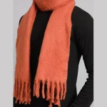 Men's Winter fashion Solid Rust Neck Wrap Soft Scarf - Image 4