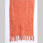 Men's Winter fashion Solid Rust Neck Wrap Soft Scarf - Image 5