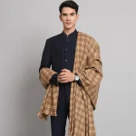 Men's Winter Fashion Wool Shawl (Beige Color) - Image 11