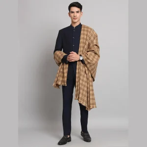 Men's Winter Fashion Wool Shawl (Beige Color) - Image 4