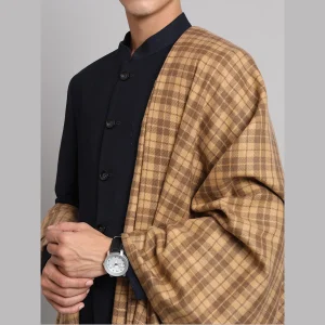 Men's Winter Fashion Wool Shawl (Beige Color) - Image 5