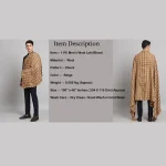 Men's Winter Fashion Wool Shawl (Beige Color) - Image 9