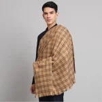Men's Winter Fashion Wool Shawl (Beige Color)