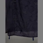 Navy Blue Sequence Women's Chanderi Dupatta - Image 5