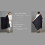 Navy Blue Sequence Women's Chanderi Dupatta - Image 7