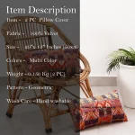 Pack of 2 Velvet Pillow Case Ikat Printed - Image 6