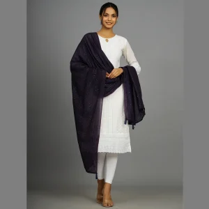 Party & Festive Wear Purple Sequins Work Chunni / Dupatta - Image 4