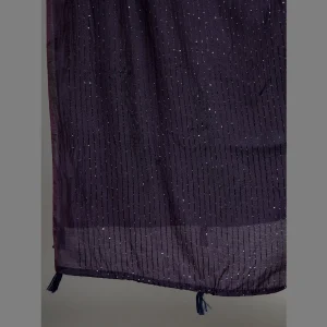 Party & Festive Wear Purple Sequins Work Chunni / Dupatta - Image 5